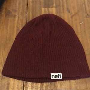 Neff burgundy beanie